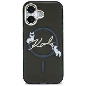 Karl Lagerfeld IML Choupettes Karl Script Logo MagSafe iPhone Air Case - Black