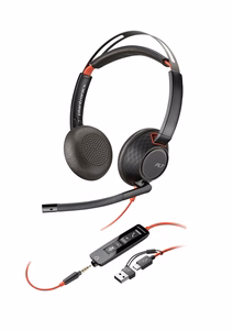 POLY Blackwire C5220 USB-C ausinės +integruotas laidas