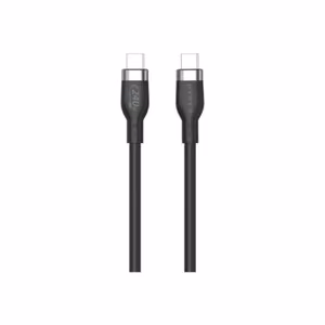 Hyper HyperJuice HJ4001BKGL – 1 m 240 W silikoninis USB-C–USB-C įkrovimo laidas, juodas