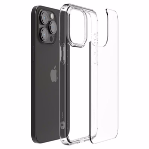Spigen Crystal Hybrid dėklas telefonui iPhone 15 Pro - skaidrus