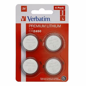 Ličio baterijos Verbatim 3V CR2450 (4vnt)