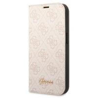 Guess GUBKP14SHG4SHP iPhone 14 6.1 "rožinė / rožinė knyga 4G Vintage Gold Logo