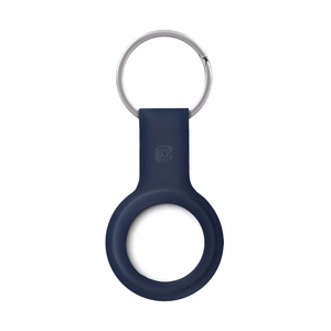 Crong Silicone dėklas, skirtas Apple AirTag 1 / 2, su žiedu raktams, tamsiai mėlynas