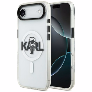 Karl Lagerfeld IML Karl Eskizas Logotipas Magnetinis dėklas telefonui iPhone 17 Air - skaidrus