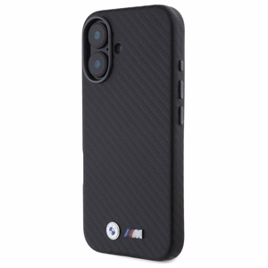 BMW Carbon Wrapped Metal Dėklas telefonui Apple iPhone 16 - juodas