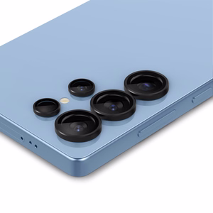 Spigen Optik Pro GLAS.TR EZ FIT 2-jų rinkinys Kameros dangtelis Samsung Galaxy S25 Ultra - juodas