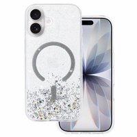 Tel Protect Moonlite magnetinis dėklas telefonui Iphone 17 sidabrinis permatomas