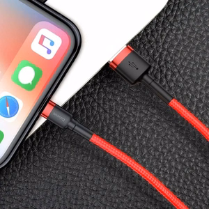 Baseus Cafule USB Lightning кабель 2,4A 0,5 м (красный)
