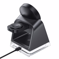 "Acefast E17 MagSafe 3in1" indukcinis įkroviklis + USB-A USB-C kabelis - juodas