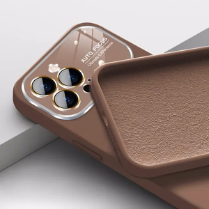 Minkštas silikono objektyvo dėklas Iphone 13 Pro Max - ruda