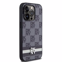 DKNY odinis languotas mono raštas ir spausdintos juostelės dėklas iPhone 14 Pro - juodas
