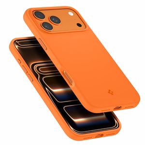 Spigen Silikoninis Fit Mag MagSafe Dėklas for iPhone 17 Pro Max - oranžinis