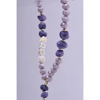 LOVE telefono dirželis, pakabukas / virvelės ilgis 44 cm (22 cm kilpoje) / ant rankos – violetinis