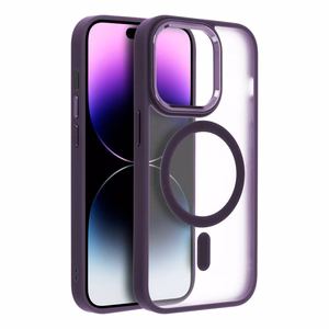 MATTE MAG COVER dėklas telefonui, suderinamas su MagSafe, skirtas SAMSUNG S25 PLUS, violetinis