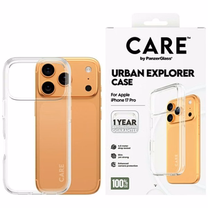 CARE by PanzerGlass Flagship Urban Explorer dėklas su permatomu rėmeliu iPhone 17 Pro - permatomas