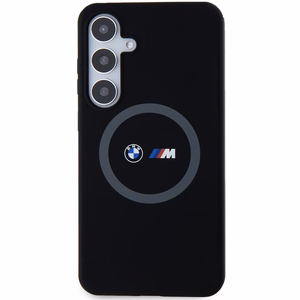 BMW M Silikoninis spausdintas žiedas Magnetinis dėklas telefonui Samsung Galaxy S24+ - juodas