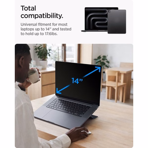 Spigen SlimFold LD201-S6 nešiojamojo kompiuterio stovas, pilkas