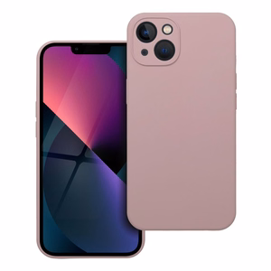 Silikoninis dėklas 2mm iPhone 13 smėlio rožinis