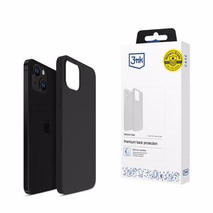 iPhone 14 Plus 3mk Silicone Case serija - juodas