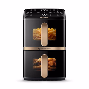 Philips Dual Basket Airfryer NA462/70 4000 Series Power 2750 W Capacity 10 L Rapid Air technology Black