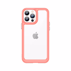 Outer Space Case чехол для iPhone 12 Pro Max жёсткая крышка с гелевой рамкой красный