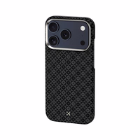 "Benks" magnetinis šarvas "Air Armor Grid Kevlar Case Metal Frame 600D (B070) for Iphone 17 Pro Max black