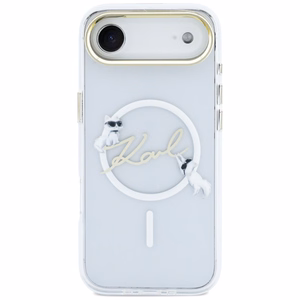 Karl Lagerfeld IML Choupettes Karl Script Logo MagSafe iPhone Air Dėklas - Clear