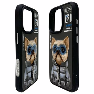 NIMMY dėklas COOL&CUTE 2.0 Šuo IPHONE 15 Pro juodas