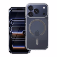 Drop Glue Spalvotas Žiedas Magnetinis Dėklas suderinamas su MagSafe IPHONE 17 Pro pilka