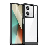 Kosmoso dėklas su geliniu rėmeliu telefonui Xiaomi Redmi Note 13 Pro - juodas