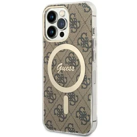 Guess GUHMP13LH4STW iPhone 13 Pro / 13 6.1" rudas/rudas kietas dėklas 4G MagSafe