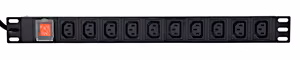 EnerGenie EG-PDU-10C132C19 maitinimo paskirstymo blokas (PDU), 10 vnt. C13 lizdų, 1U, 16A, C20 kištukas, 2 m kabelis, juodas