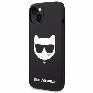 Karl Lagerfeld KLHMP14MSLCHBK iPhone 14 Plus 6.7 "kietas dėklas juodas / juodas Silikoninis Choupette Galva Magsafe