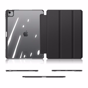 Dux Ducis Toby dėklas su dangteliu ir stovu iPad Air 13" 2024 / iPad Pro 12.9" 2018-2022 - juodas