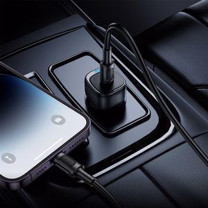 "Borofone" automobilinis įkroviklis BZ34A Cloud - C tipo - PD 20W su C tipo žaibo jungtimi, juodas