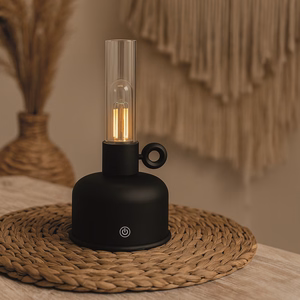 Forever Light Vintage Petroleum LED lempa FLR-02 juoda