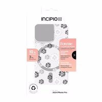 Incipio Forme MagSafe - dėklas iPhone 16 Pro (Ditzy Floral sidabrinis)