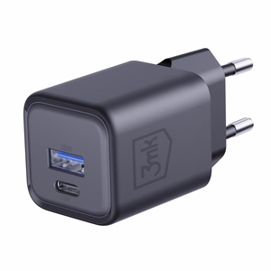 3mk Hyper Charger PD 33W GaN QC4+ PPS AFC FCP SCP 1A1C sieninis įkroviklis - juodas