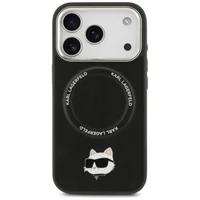 Karl Lagerfeld Choupette Pin Magnetinis dėklas telefonui iPhone 17 Pro Max - juodas