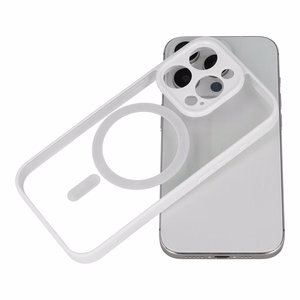 Akrilo spalvos MagSafe dėklas telefonui Samsung Galaxy S24 FE baltas