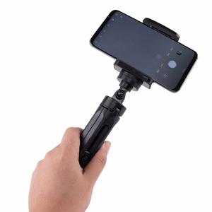 Mini trikojis asmenukių lazda laikiklis telefonui, kamerai ir GoPro, 16-21 cm - juodas