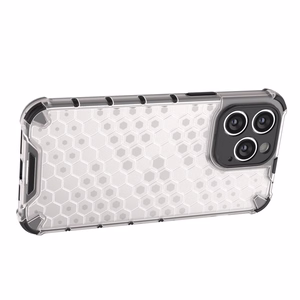 Honeycomb dėklas telefonui iPhone 14 Pro Max šarvuotas hibridinis dangtelis skaidrus