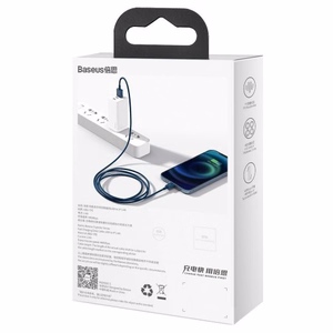 Кабель USB Baseus "Superior" синий Lightning 100 см