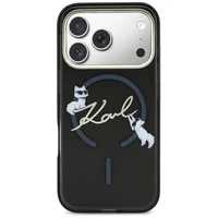 Karl Lagerfeld IML Choupettes Karl Script Logo MagSafe Case for iPhone 17 Pro Max - Black