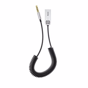 AUX Bluetooth laisvų rankų imtuvas Baseus BA01 juodas CABA01-01