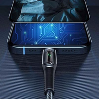 USAMS Pintas laidas USB-C na Lightning Smart Power-off 20W PD Laidas 1.2m juodas SJ518USB01 (US-SJ518)