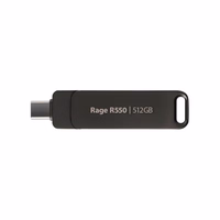 Flashdrive PATRIOT Rage R550 512GB 100 MB/S USB A+C Pasukamas dizainas (PE512GR550DSAD) Juoda