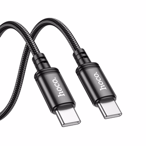Kabelis USB-C į USB-C Hoco 3A 60W 3 m X91 juodas