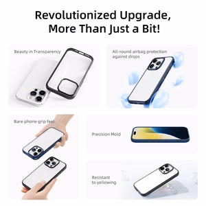 Rock Guard Series dėklas telefonui Iphone 16 Pro Max skaidrus-pilkas