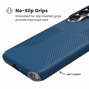 Speck Presidio2 Grip Magnet MagSafe dėklas, skirtas Samsung Galaxy S26 Ultra (Deep Sea / Silver Metallic / Spell Blue)